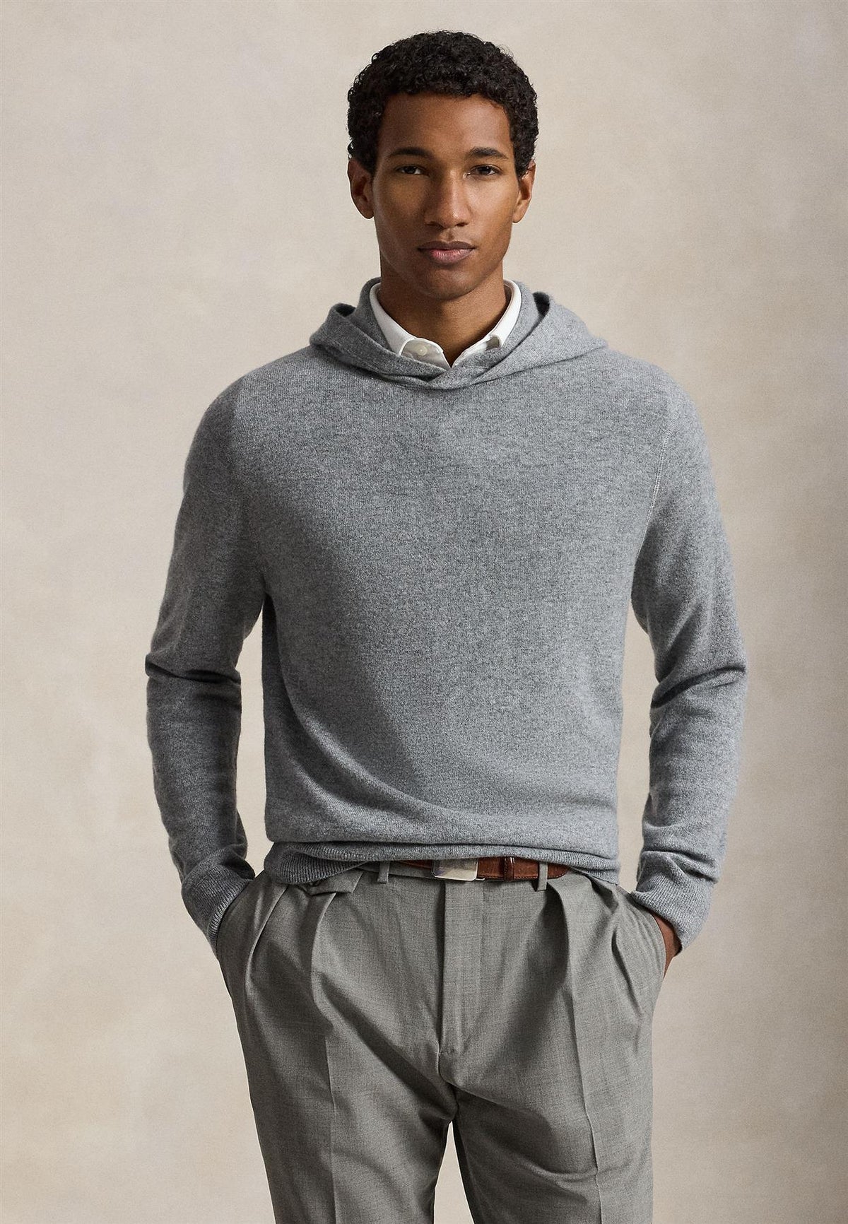 RLX Washable Cashmere Sweater Metalic Grey Heather