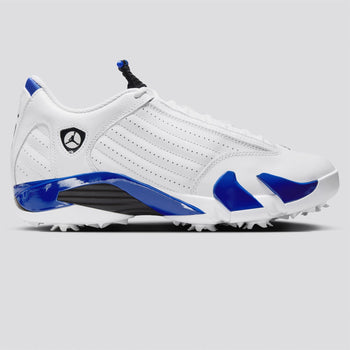 Nike Air Jordan 14 Golf Shoes White/Black/Hyper Royal | TRENDYGOLF USA
