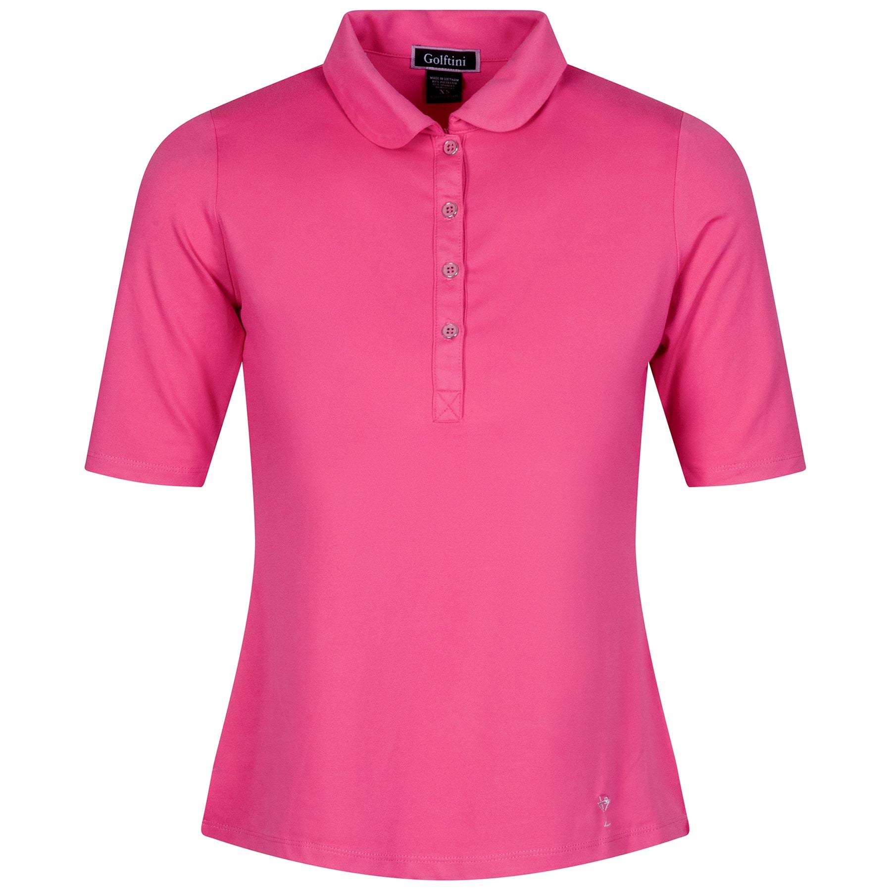 Womens Fabulous Elbow Polo Hot Pink