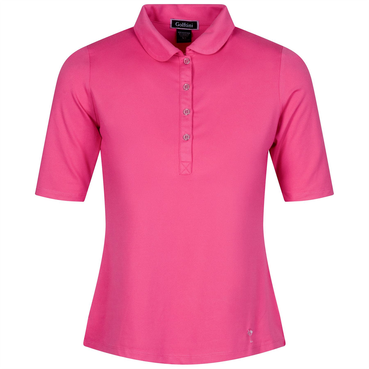 Womens Fabulous Elbow Polo Hot Pink