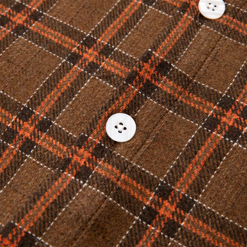 Keaves Flnnel LS Shirt Brown