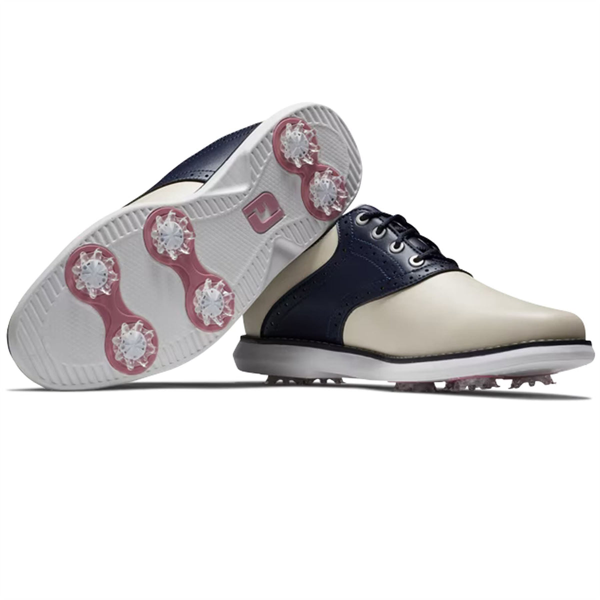Womens Traditions Spikeless Golf Shoes Vanilla/Navy/White