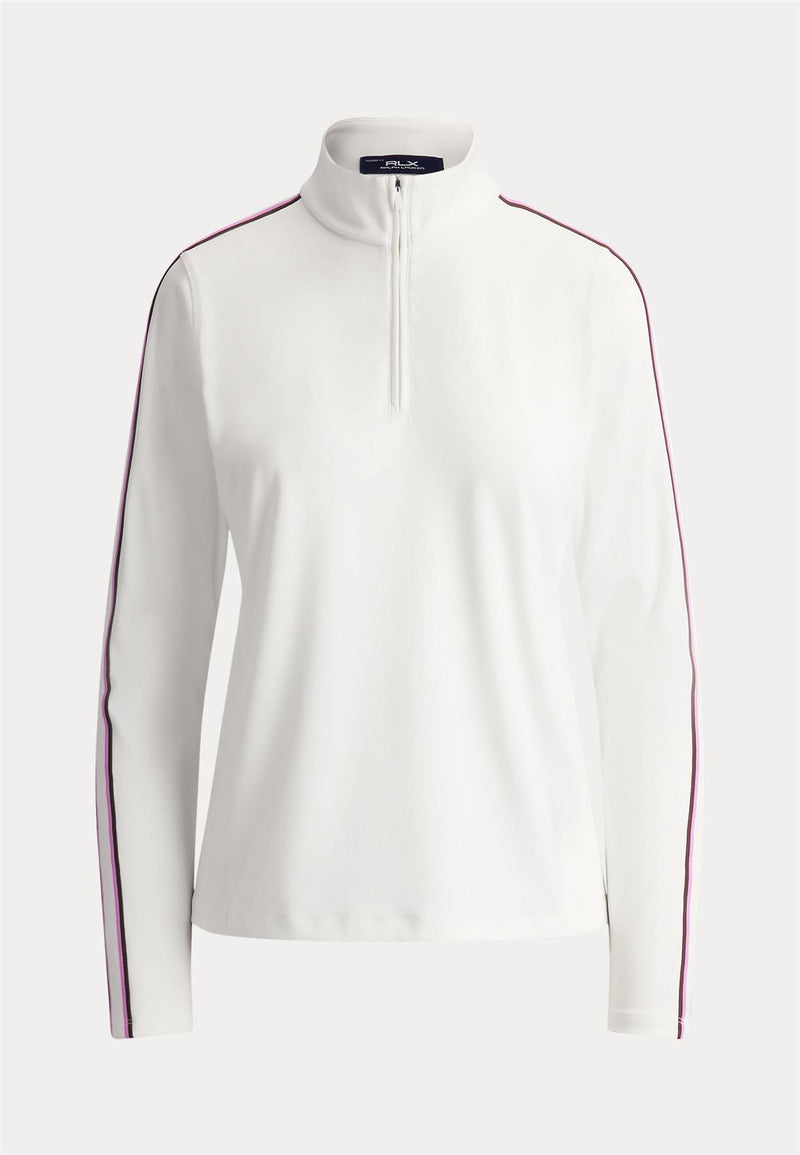 RLX Womens Powerstretch Jersey Pullover Crmcwht/Ptlprpl/Chcmse