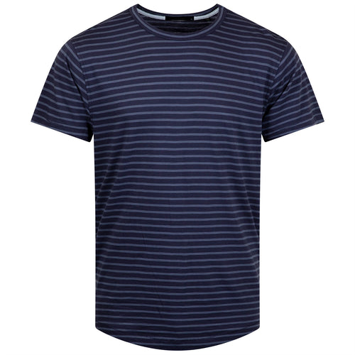 Alpha Slub Striped Tee Maltese Blue/Light Maltese Blue
