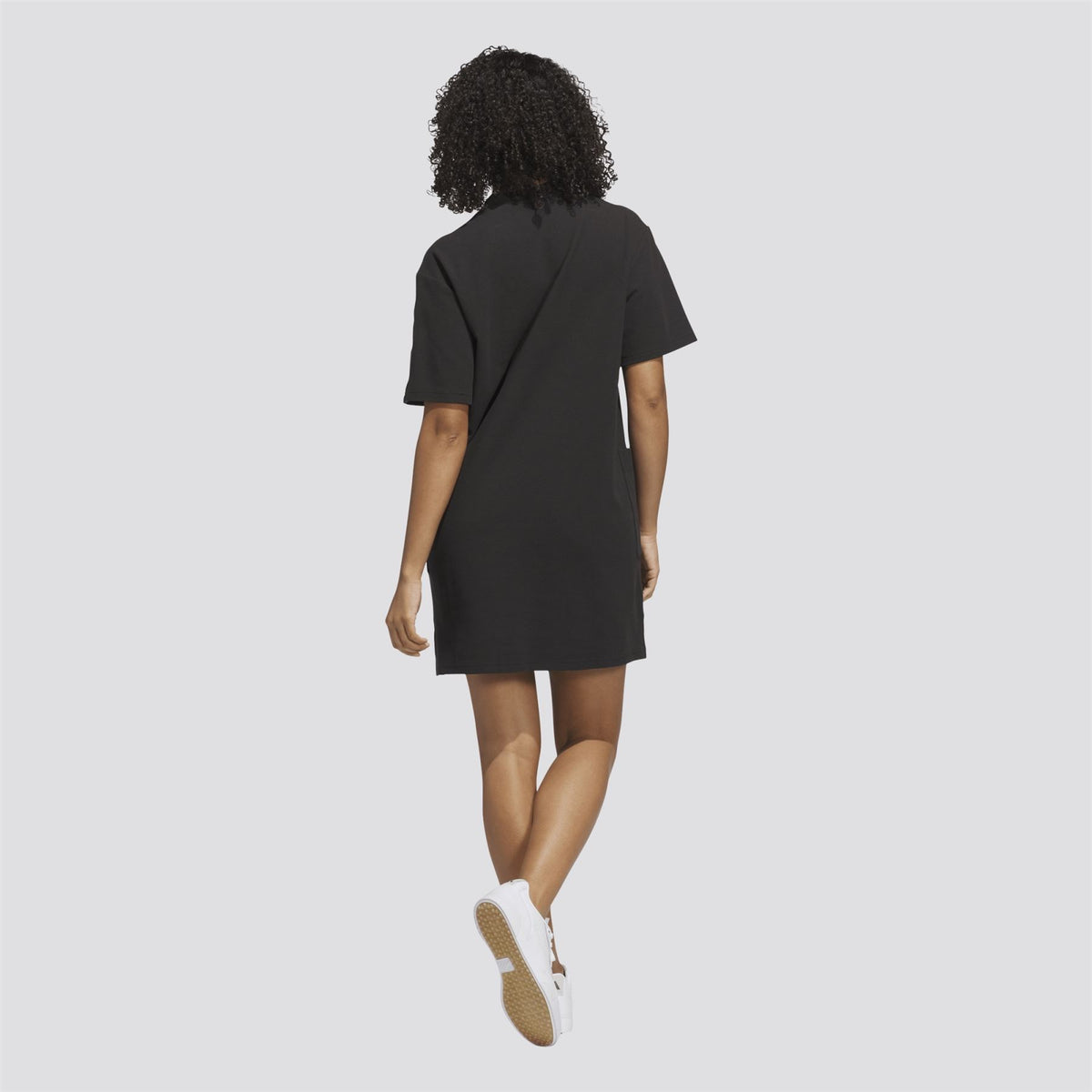 Womens Beyond The Course Loose Fit Mock Neck Dress Black
