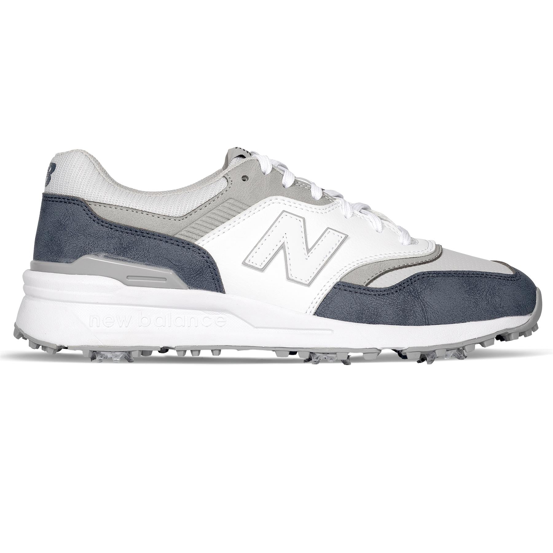 997 Waterproof Spiked Golf Shoes Navy/White