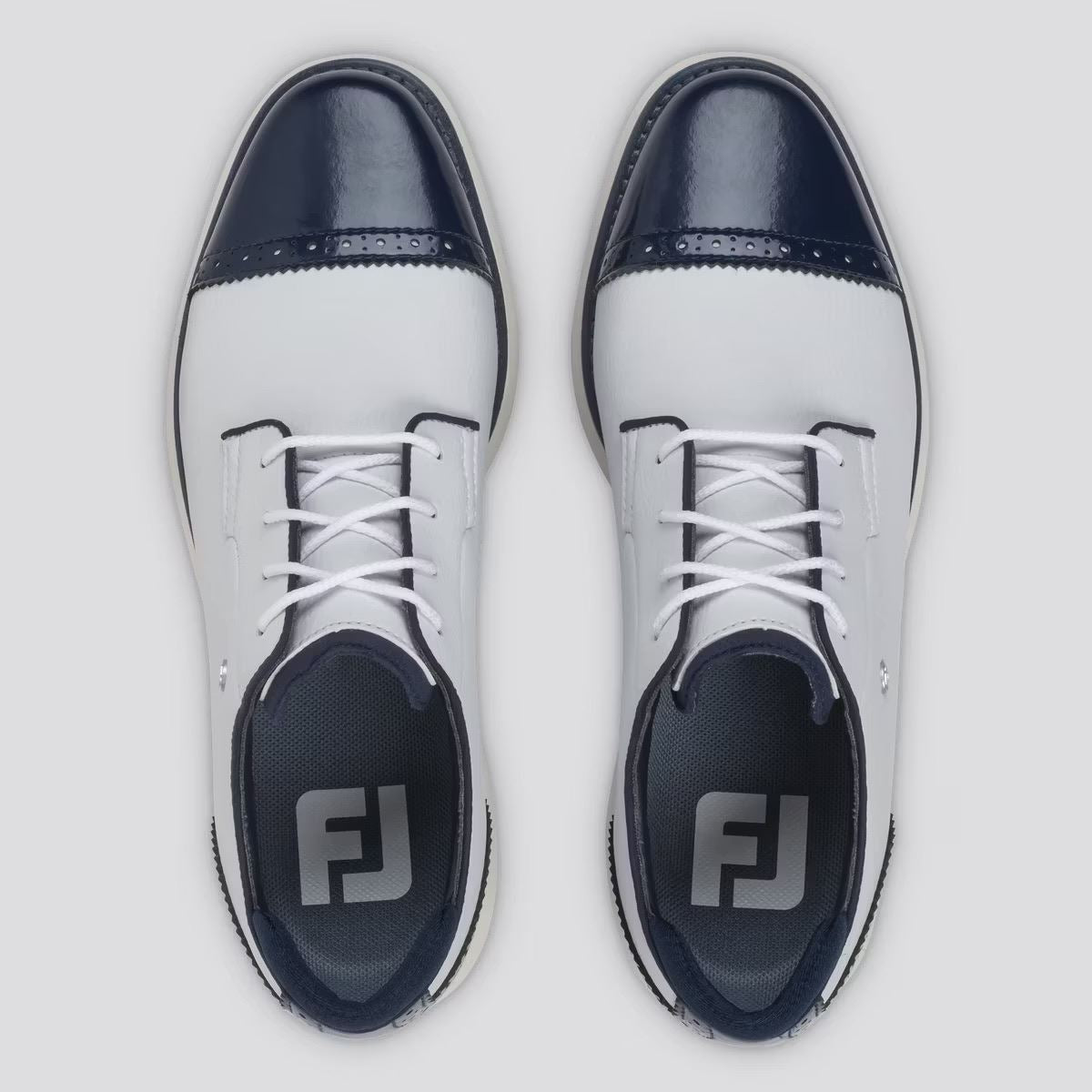 Womens Traditions Spikeless Laced Golf Shoes White/White/Navy