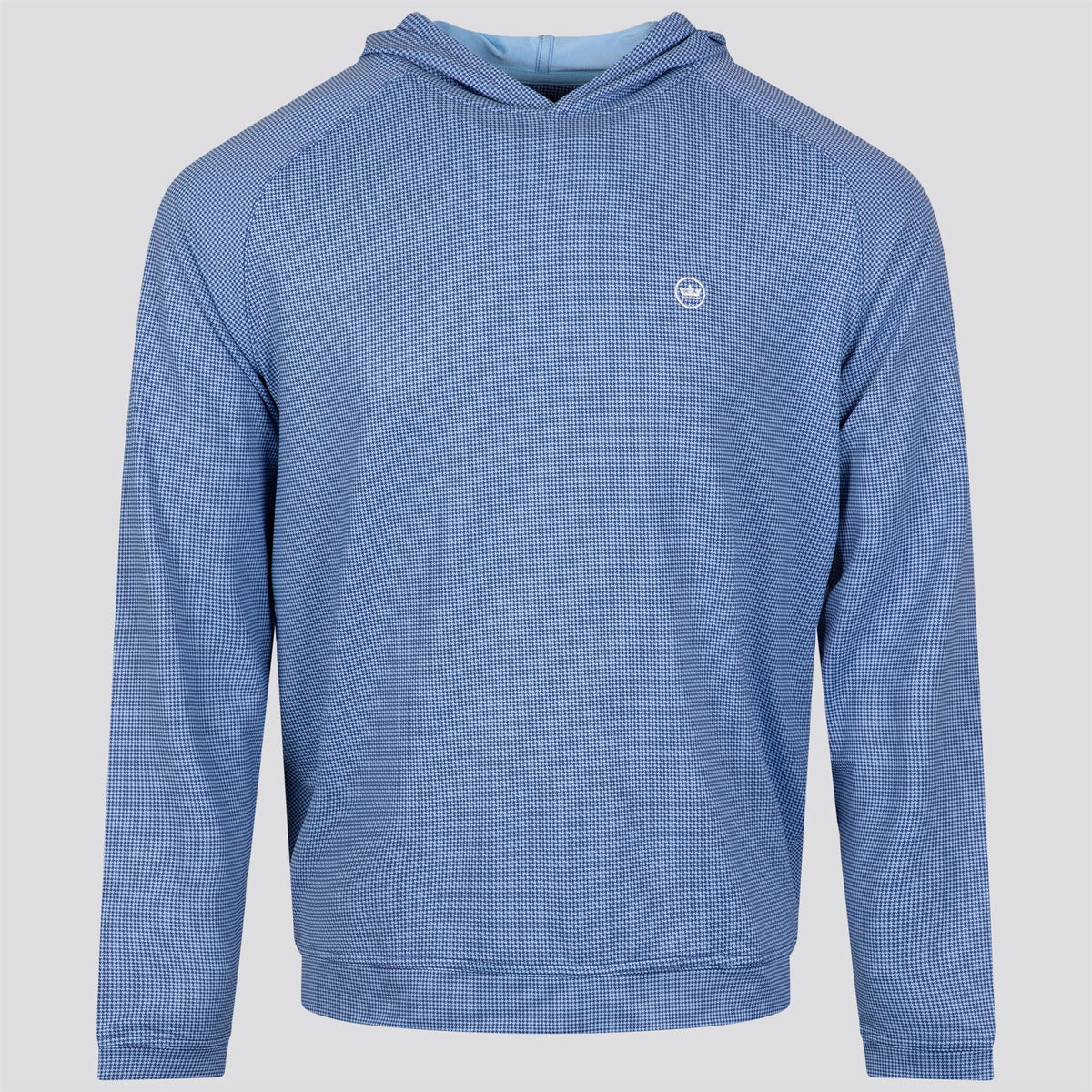 Pine Houndstooth Performance Hoodie Sport Navy