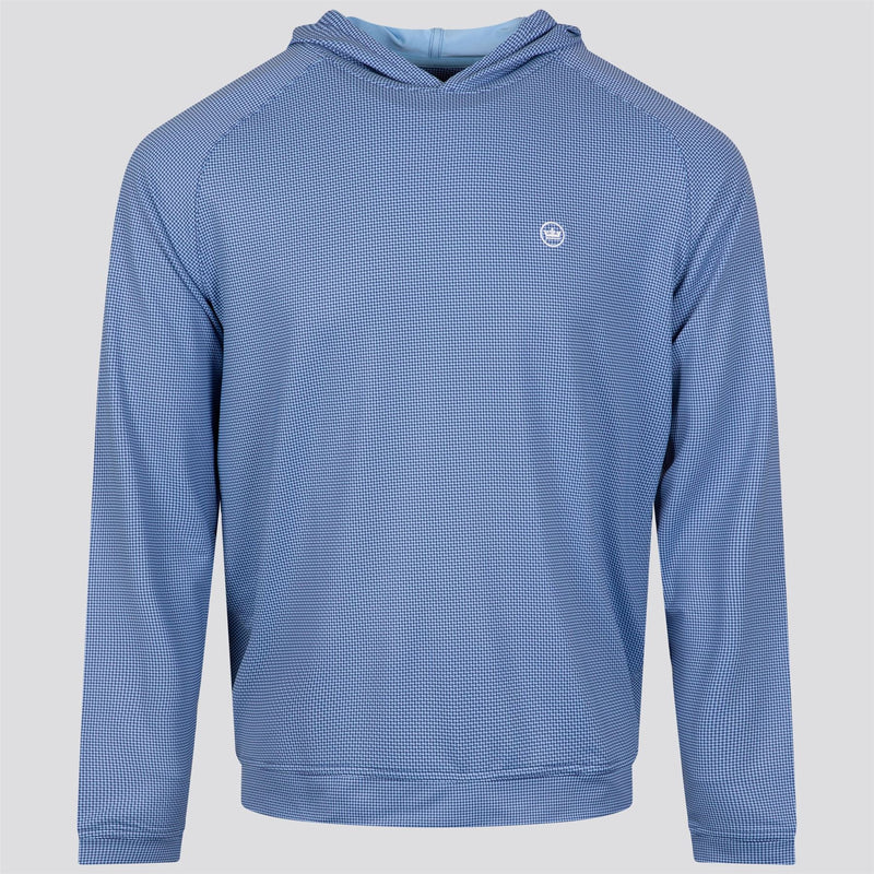 Pine Houndstooth Performance Hoodie Sport Navy