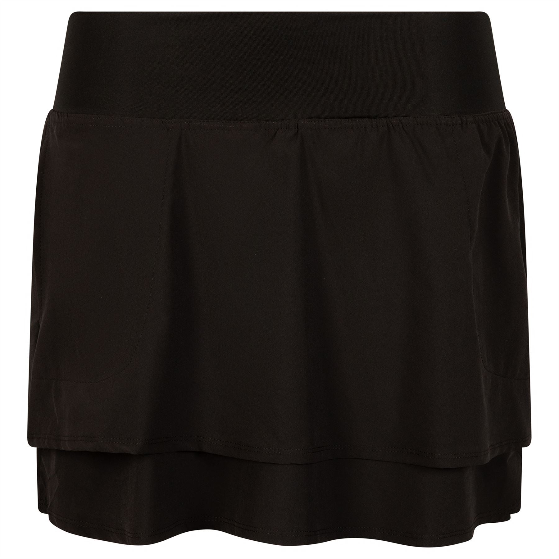 Womens Lightweight Woven Skort Black
