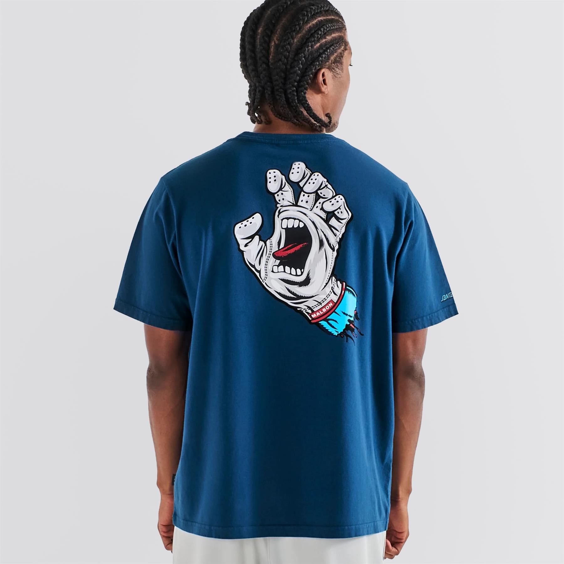 x Santa Cruz Bermuda Screaming Hand Tee Navy