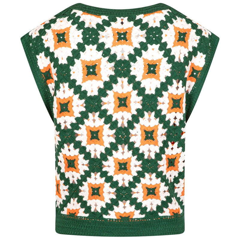 Womens Bianca Knit Vest Ivory Multi