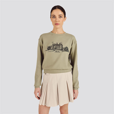 Womens Abbey Crewneck Sweatshirt Sea Spray