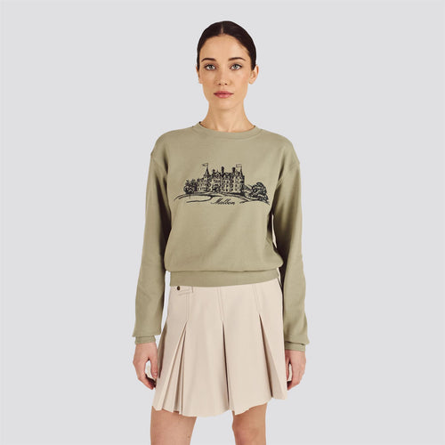 Womens Abbey Crewneck Sweatshirt Sea Spray