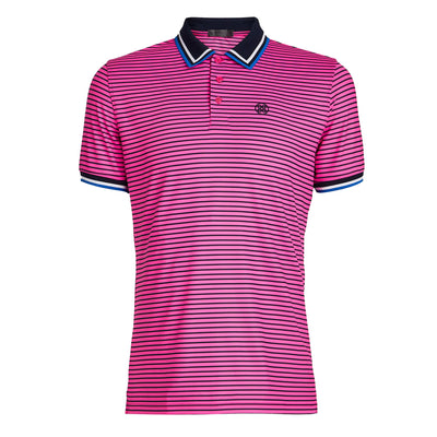 Skull & T'S 3D Rib Collar Tech Jersey Polo Day Glo Pink - AW23