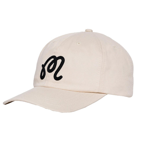 M Script Chainstitch Painters Cap Ivory - SS25