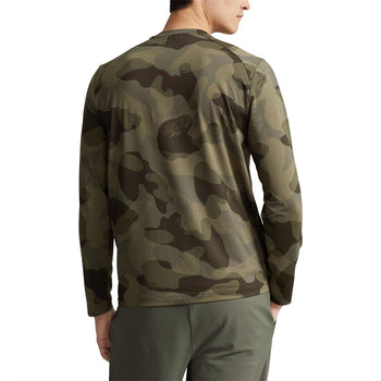 RLX Ralph Lauren Performance Camo Mesh Pullover Fossil Green Rlx