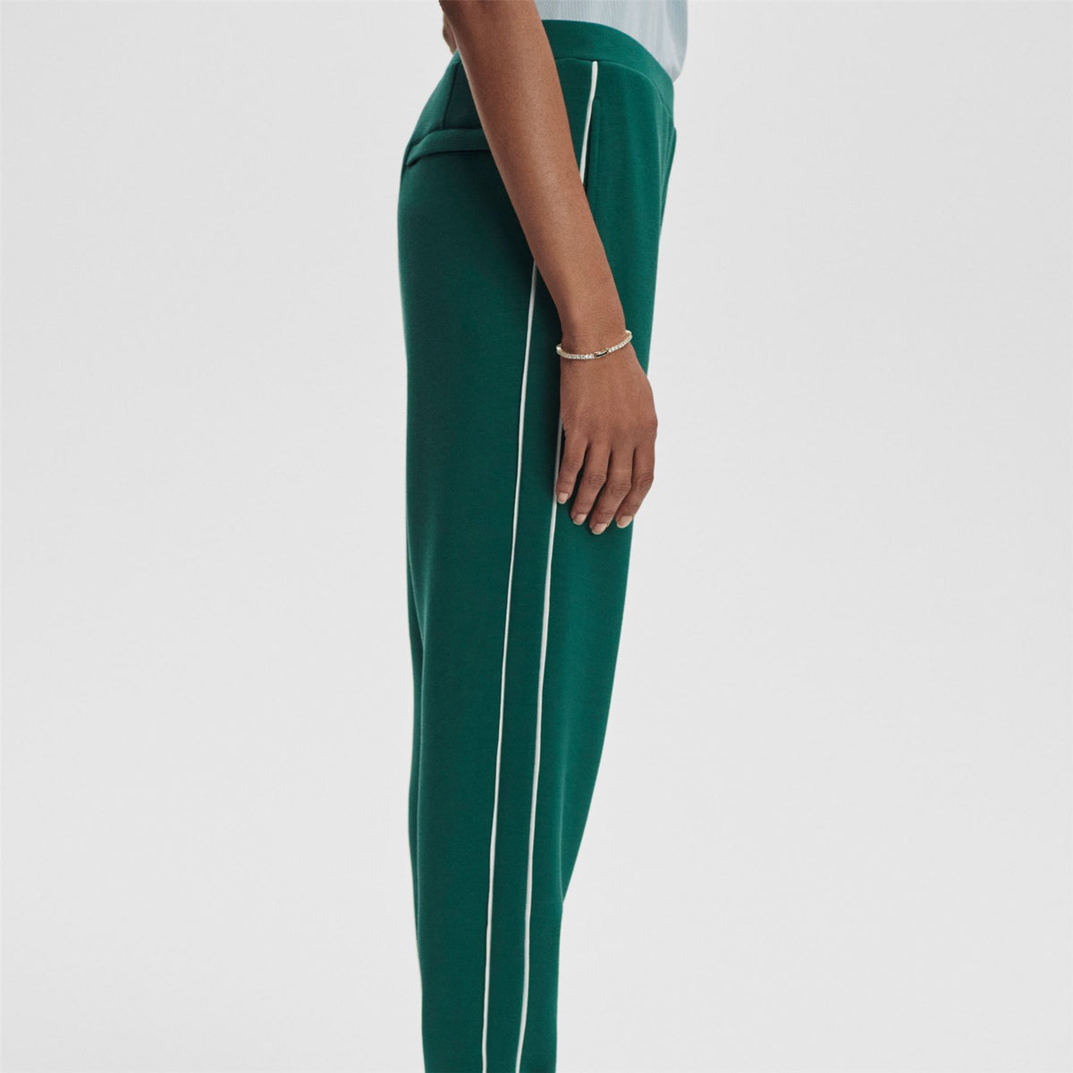 Womens The Slim 27.5 Piped Pants Forest