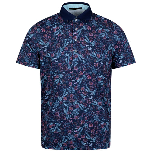 Desert Floral Polo Maltese Blue - SS25