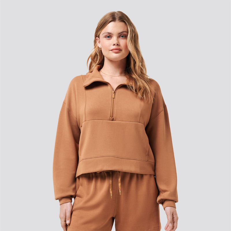 Womens Skyloft Soft 1/2 Zip Chestnut