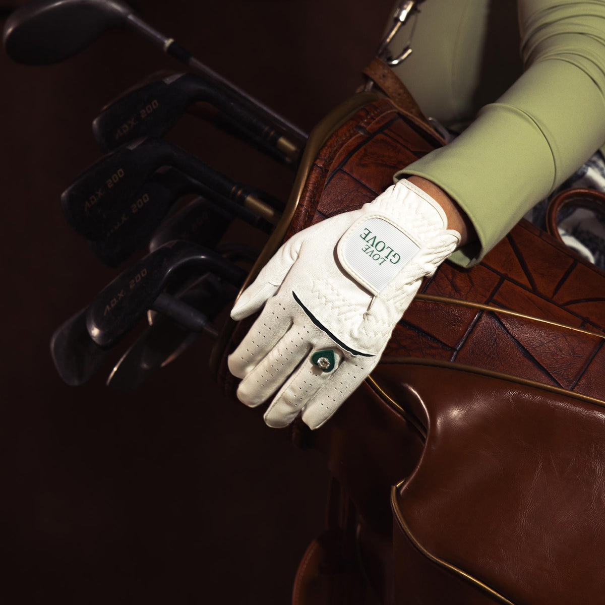 Lucky In Love Golf Glove White/Green