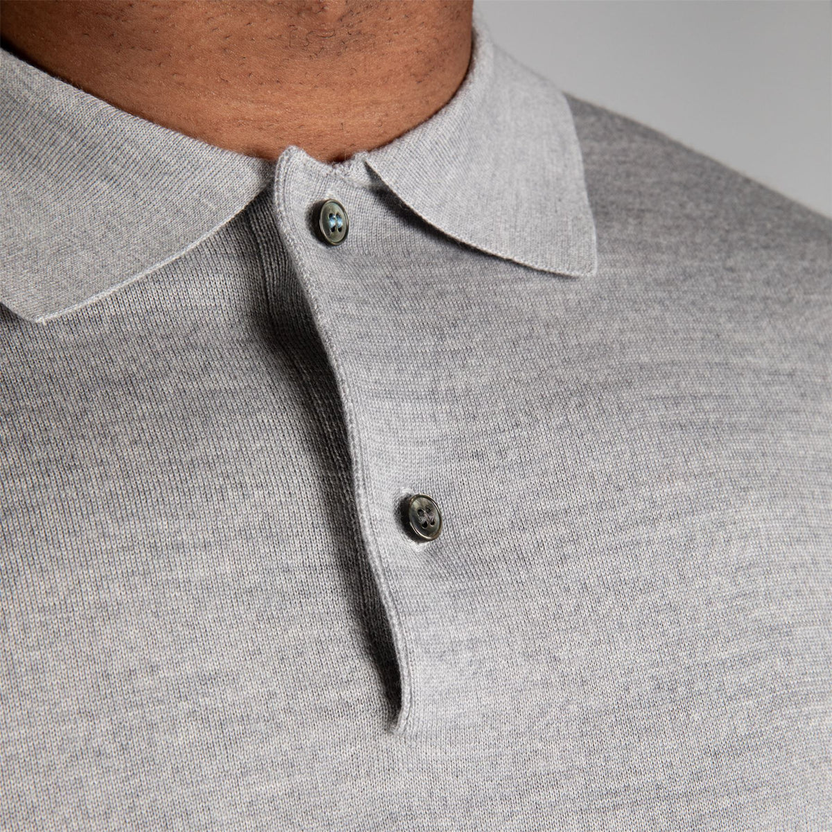 Saratoga Sweater Polo Light Grey Heather