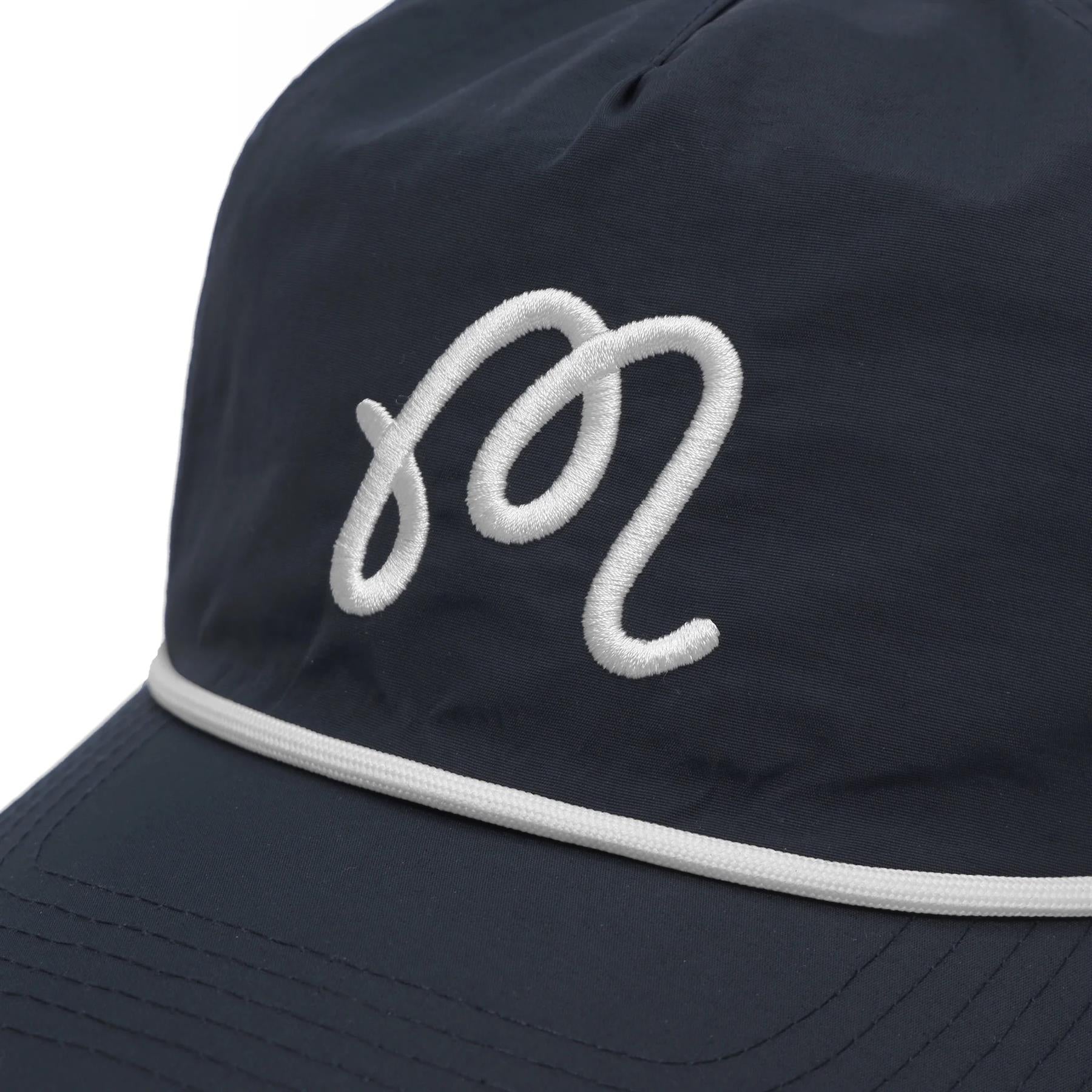 ◆Malbon Golf◆ Malbon Script Woven Piste BLUE Malbon Golf | MALBON SCRIPT CHAINSTITCH PAINTERS HAT | Hats…