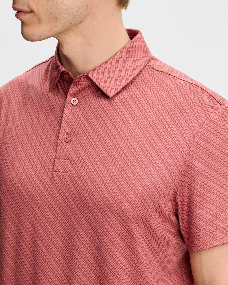 Tod Print Polo Flight Bridge Apple Butter