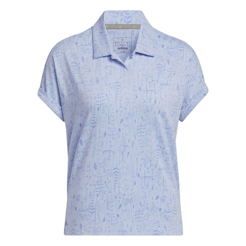 Womens Go-To Printed Polo Blue Dawn - SS23