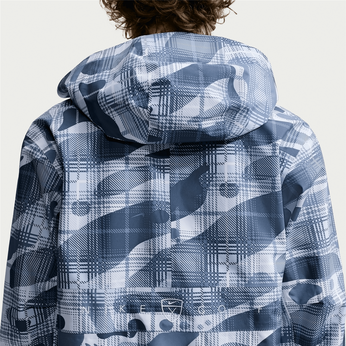 Storm-Fit Adv Tartan Camo Golf Jacket Loose Fit College Navy/White