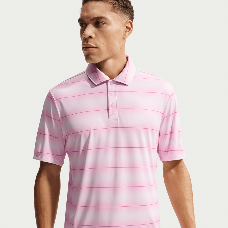 Dri-FIT Par 5 Striped Polo Pearl Pink