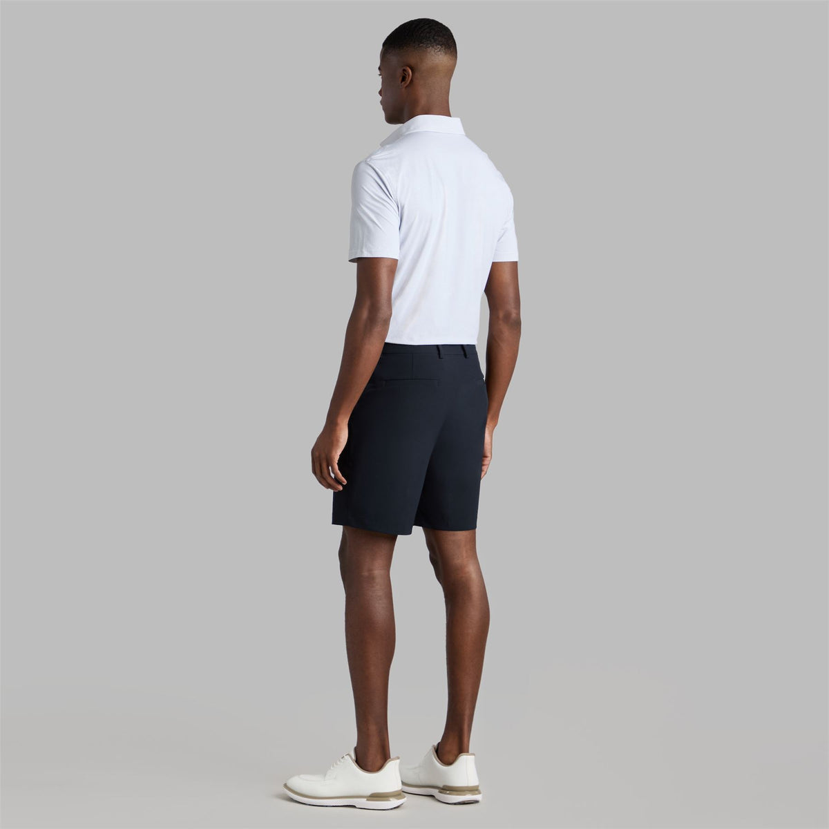 Fine Stretch Jacquard Polo Onyx