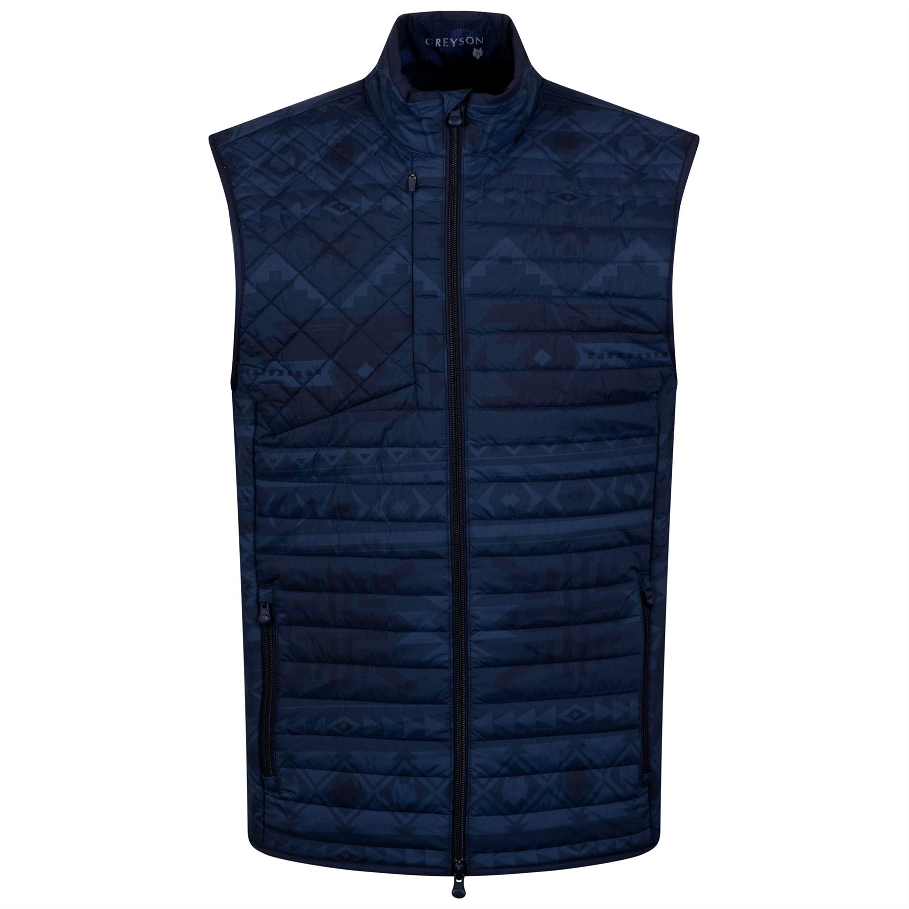 Greyson Ghost Wolf Printed Yukon X-Lite Vest Maltese Blue