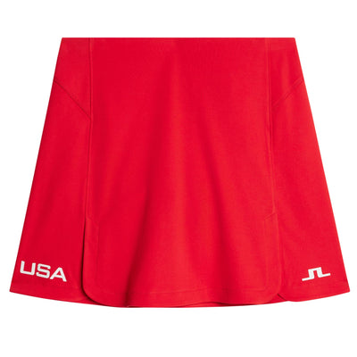 Womens Gisele TX Jersey Skirt Flame Scarlet - SU24