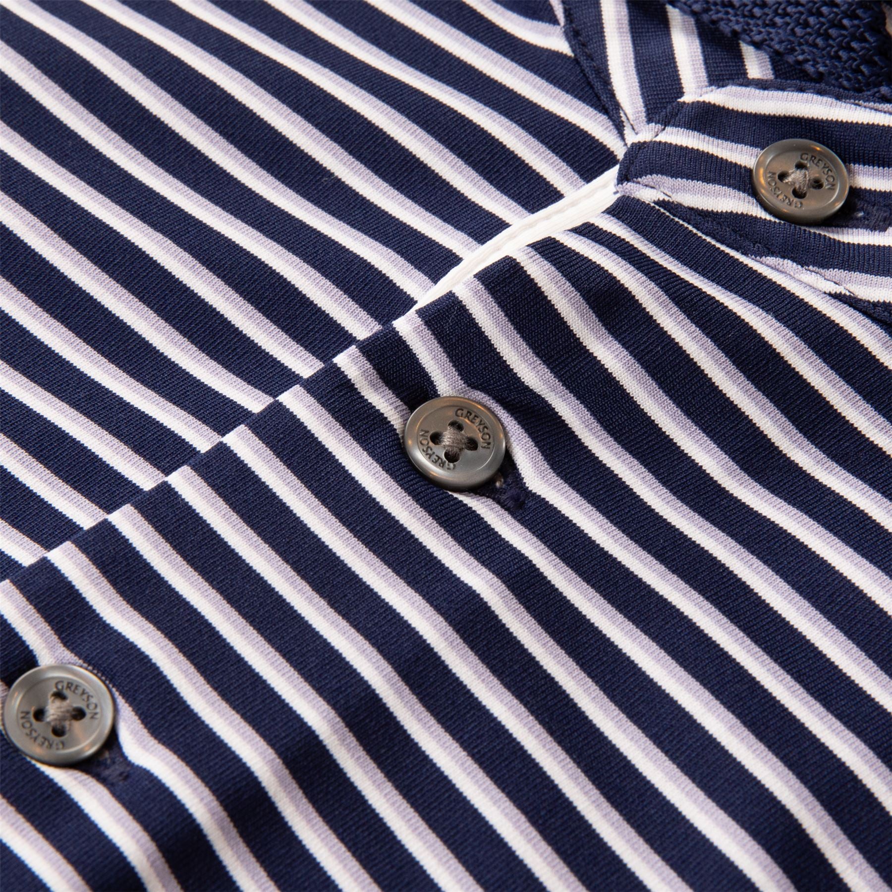GREYSON グレイソン 人気のHANCOCK STRIPE POLO M Greyson Hancock Stripe Polo Maltese Blue/Dewberry/Arctic