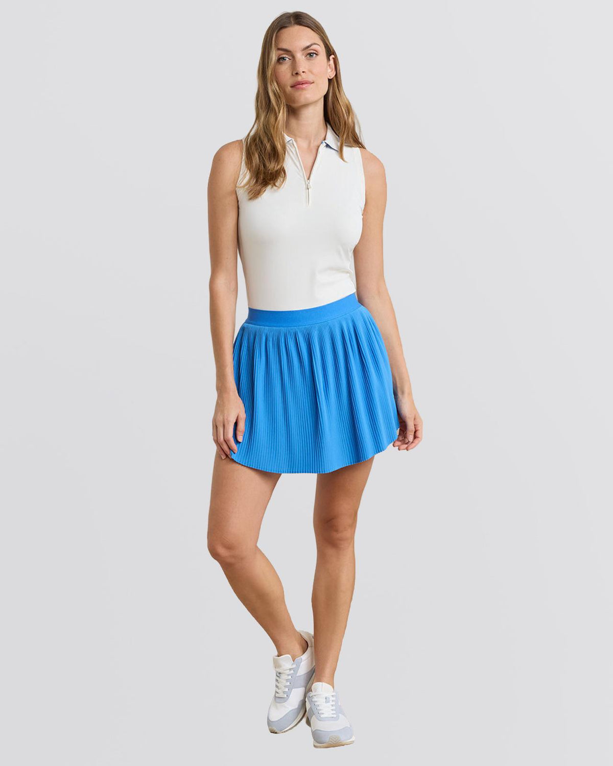 Womens Mickey Mircro Pleated Skort Blue Starling