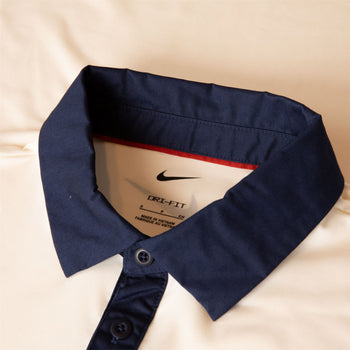 Nike Dri-Fit tour Polo/ ナイキドライフィットポロ紺色 Nike Dri-FIT Tour Piping Polo Diffused Blue/White