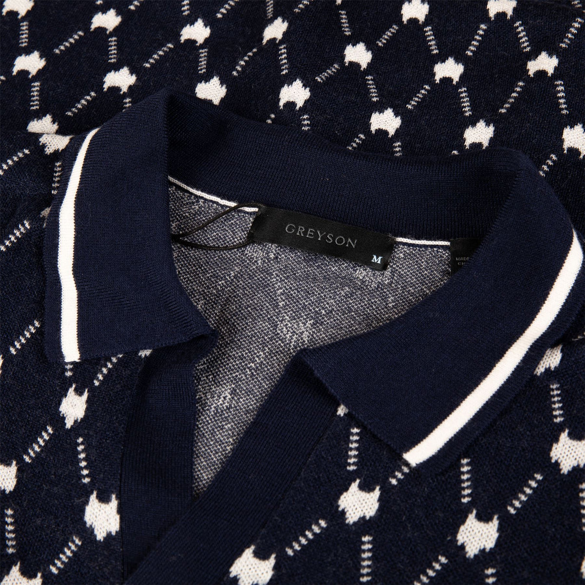 Wolf Chain Johnny Collar Saratoga Polo Maltese Blue