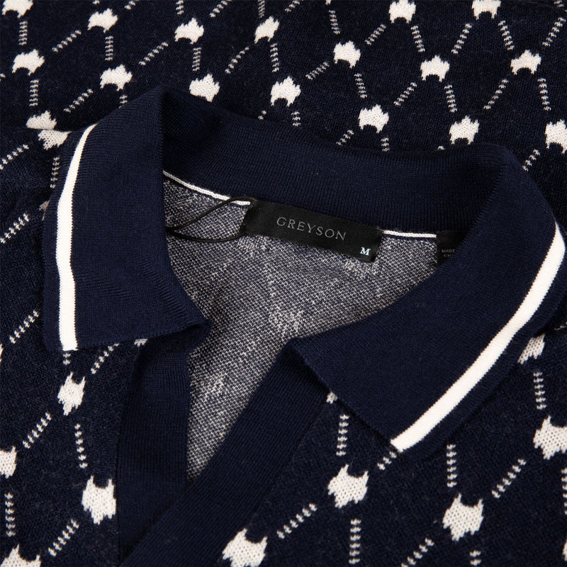 Wolf Chain Johnny Collar Saratoga Polo Maltese Blue