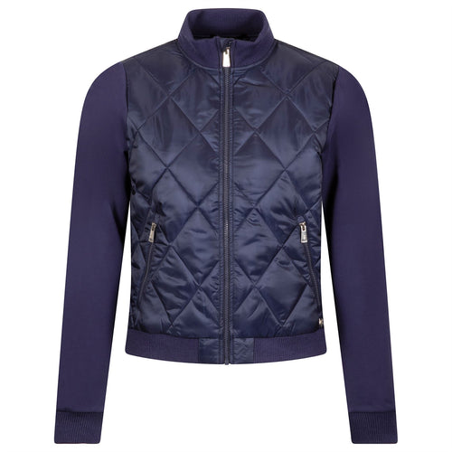 Womens Aries Diamond Quilted Hybrid Jacket Maltese Blue