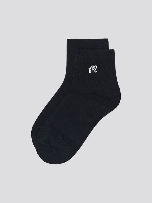 Womens Capri Ankle Socks Black