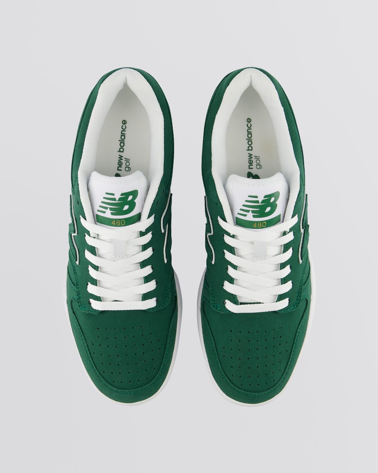 New Balance 480 Spikeless Golf Shoes Green/Navy | TRENDYGOLF USA