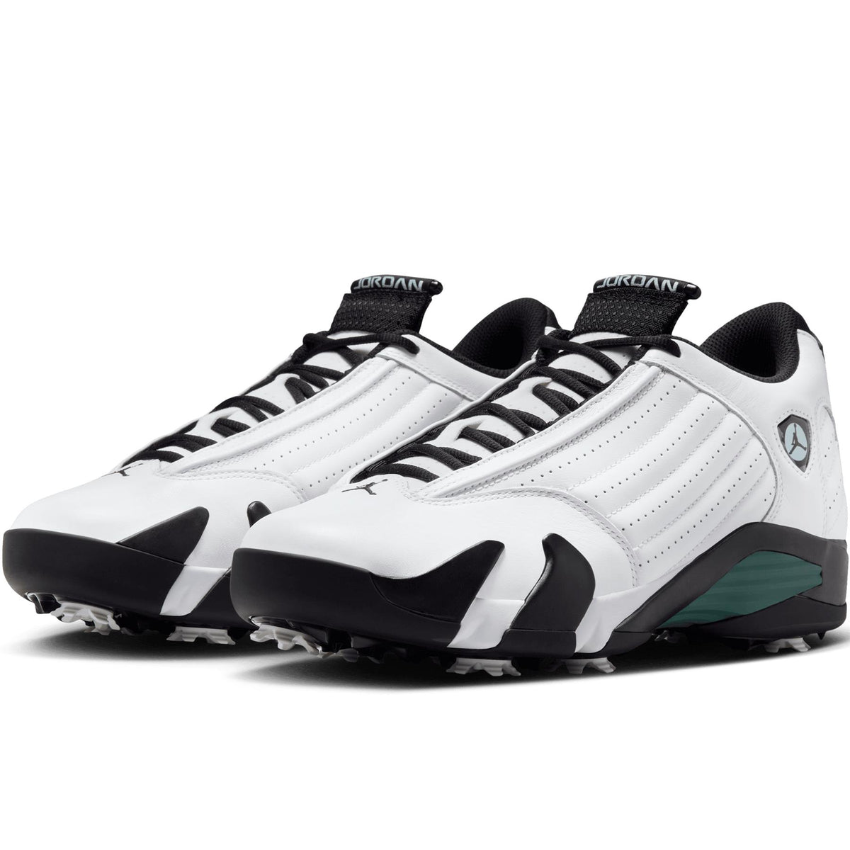 Air Jordan 14 Golf Shoes White/Oxidized Green/Black/Glacier Blue