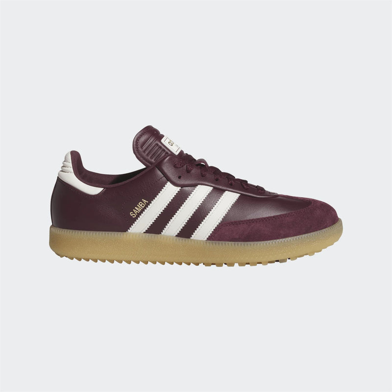 Samba Spikeless Golf Shoes Maroon/Off White/Gum 3