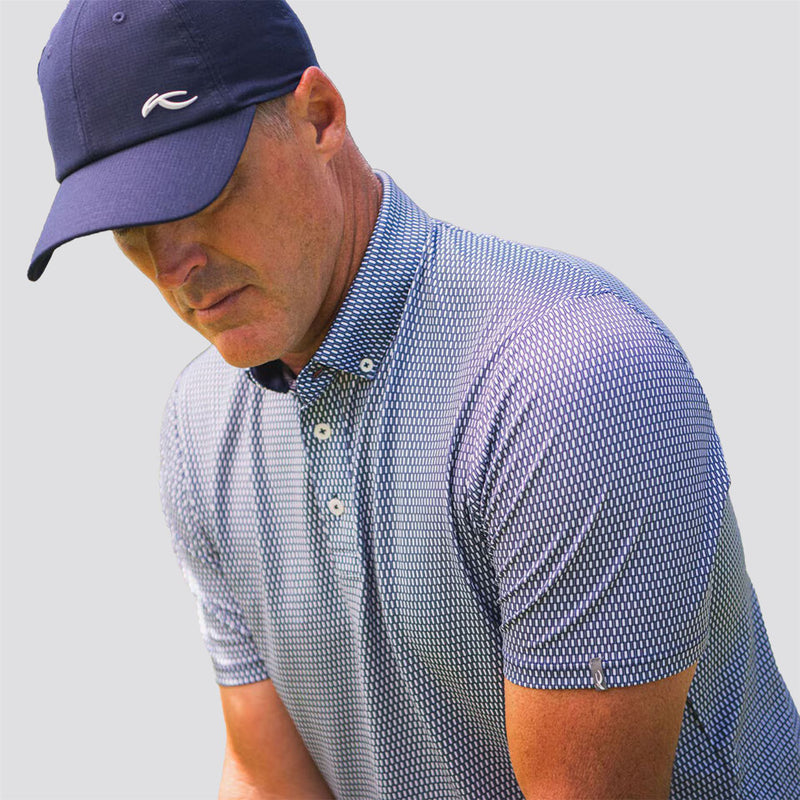 Lance Printed Polo Reflection/Atlanta Blue