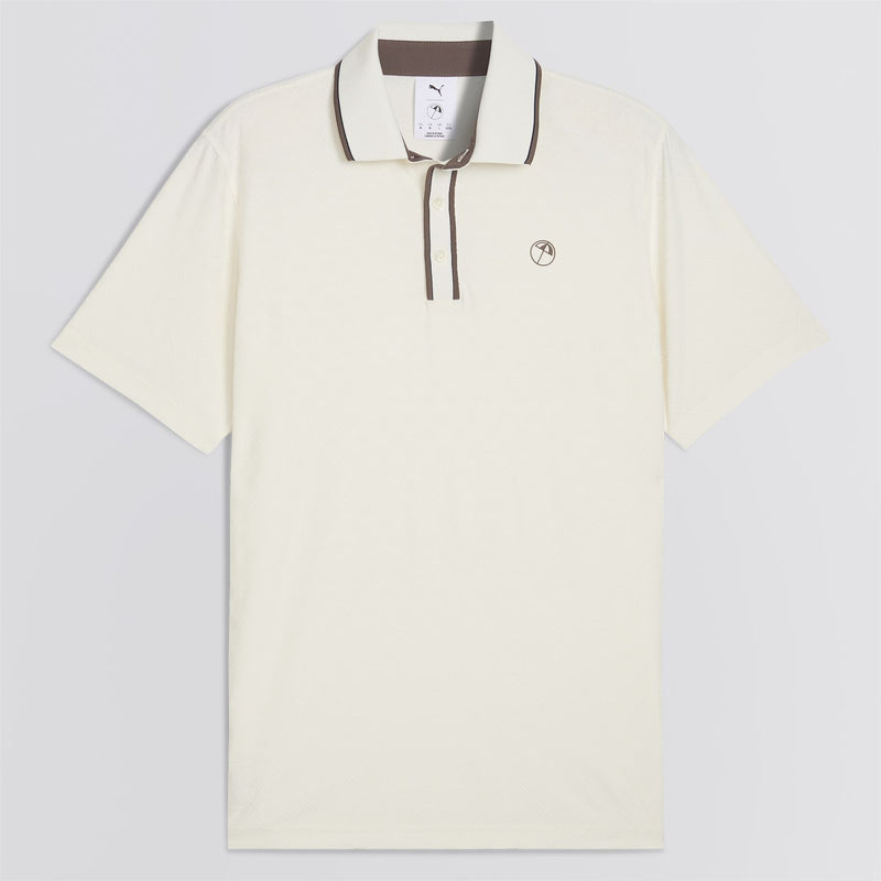 x AP Tipped Jacquard Polo Warm White