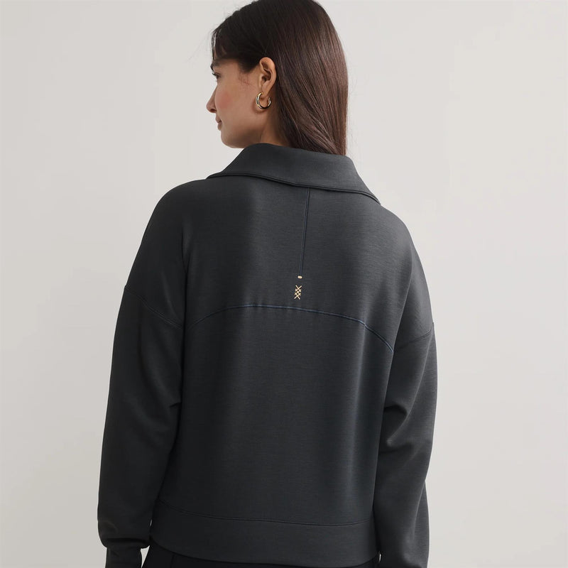 Womens DreamGlow Quarter Zip Sweat Top Black