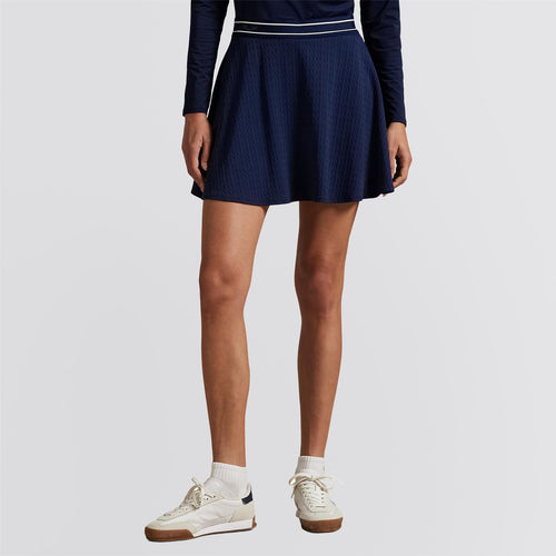 RLX Womens Cable Motif A-Line Skort Refined Navy/Ceramic White Multi
