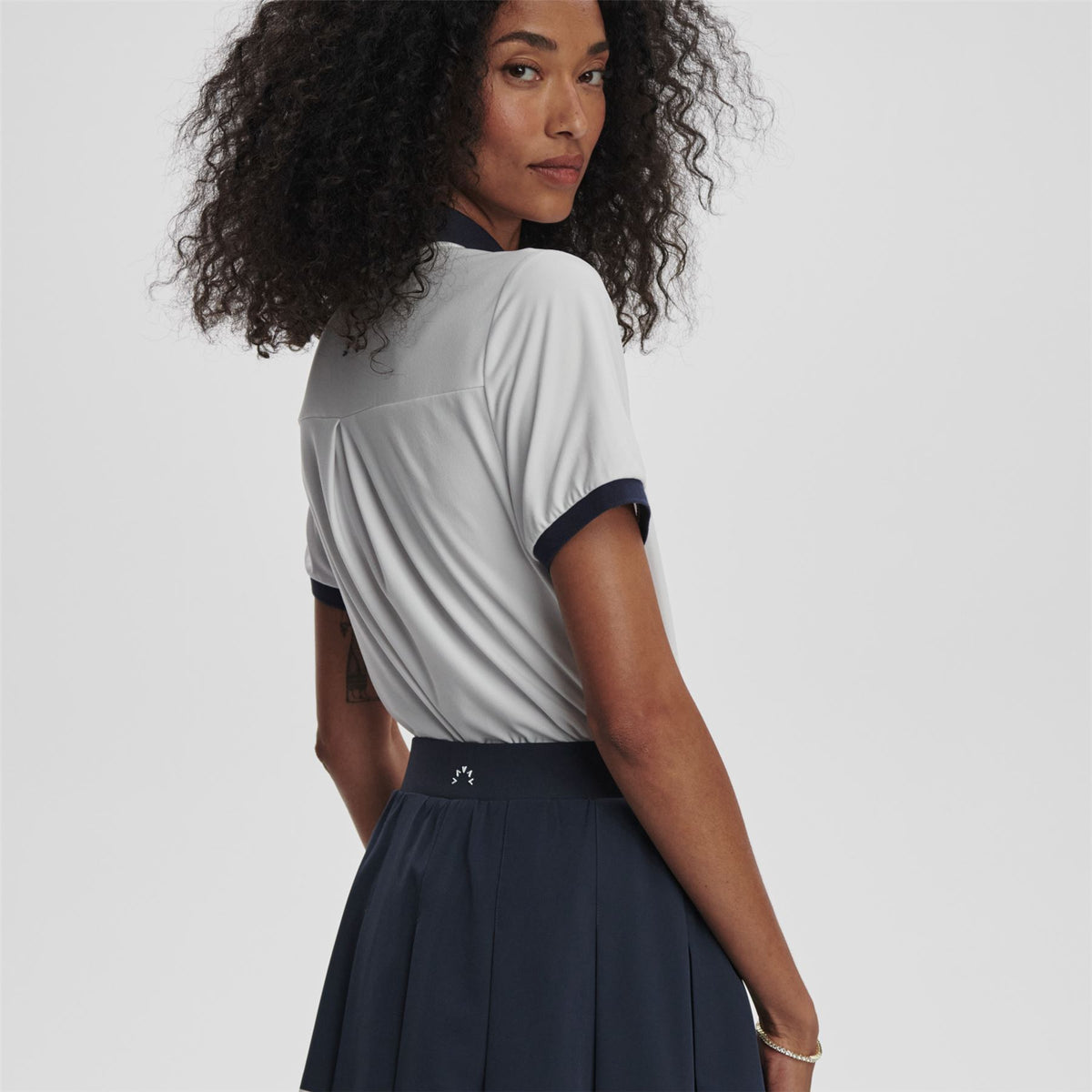 Womens Chase 14.5 Inch Mid Rise Skort Blue Nights/White