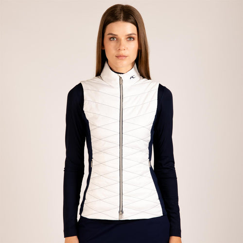 Womens Retention Vest White/Atlanta Blue